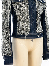Gianfranco Ferre Tweed Denim Jacket Jacket arcadeshops.com
