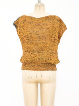 Woven Leather Fringe Top Top arcadeshops.com