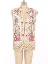 Embellished Phoenix and Dragon Vest Jacket arcadeshops.com