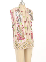Embellished Phoenix and Dragon Vest Jacket arcadeshops.com