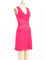Alaia Fuchsia Fringe Dress Dress arcadeshops.com