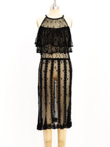 Black Hand Crochet Sleeveless Dress Dress arcadeshops.com