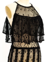 Black Hand Crochet Sleeveless Dress Dress arcadeshops.com