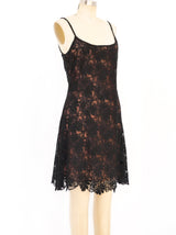 Ozbek Illusion Lace Mini Dress Dress arcadeshops.com