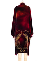 Patricia Lester Painted Peacock Velvet Duster Jacket arcadeshops.com