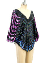 Neil Bieff Sequin Butterfly Top Top arcadeshops.com