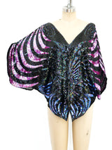 Neil Bieff Sequin Butterfly Top Top arcadeshops.com