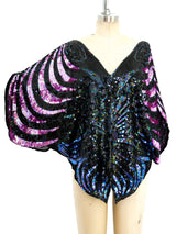 Neil Bieff Sequin Butterfly Top Top arcadeshops.com