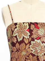 Adolfo Metallic Floral Brocade Tank Top arcadeshops.com