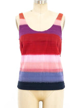 Dries Van Noten Frayed Chiffon Tank Top Top arcadeshops.com