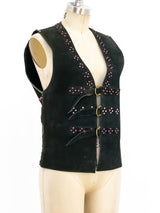 Love Child Studded Suede Vest Jacket arcadeshops.com