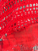 Bottega Veneta Painted Silk Dress with Crochet Overlay Dress arcadeshops.com