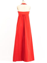 Gucci Breastplate Embellished Satin Gown Dress arcadeshops.com