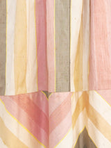 Rizkallah Raw Silk Striped Skirt Bottom arcadeshops.com