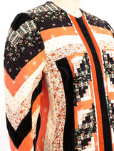 Quilted Floral Patchwork Jacket Jacket arcadeshops.com
