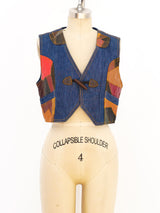Leather Patchwork Denim Ensemble Suit arcadeshops.com