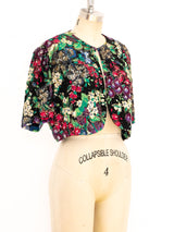 1940's Sequin Embellished Floral Bolero Jacket Jacket arcadeshops.com