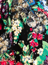 1940's Sequin Embellished Floral Bolero Jacket Jacket arcadeshops.com