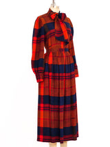 Tartan Silk Skirt Ensemble Suit arcadeshops.com