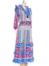 Diane Freis Tiered Ruffle Dress Dress arcadeshops.com