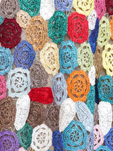 Multicolor Raffia Crochet Maxi Skirt Bottom arcadeshops.com