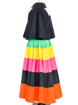 Colorblock Skirt Ensemble Suit arcadeshops.com