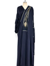 Bill Gibb Bead Embellished Jersey Gown Dress arcadeshops.com