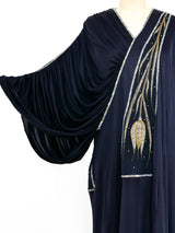 Bill Gibb Bead Embellished Jersey Gown Dress arcadeshops.com