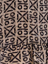 Chanel Coco Print Chiffon Ruffle Top Top arcadeshops.com