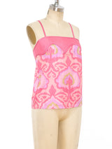 Bill Tice Printed Silk Camisole Top arcadeshops.com