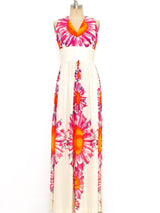 Neon Floral Jersey Dress Dress arcadeshops.com