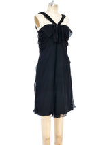 Christian Dior Black Silk Chiffon Dress Dress arcadeshops.com