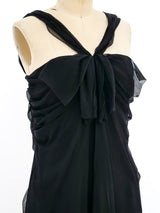 Christian Dior Black Silk Chiffon Dress Dress arcadeshops.com