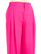 Issey Miyake Hot Pink Wool Trousers Bottom arcadeshops.com