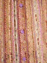 Silk Chiffon Striped Paisley Blouse Top arcadeshops.com