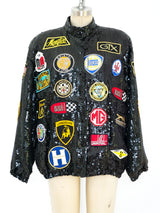 Sequin Race Car Patch Jacket Jacket arcadeshops.com