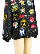 Sequin Race Car Patch Jacket Jacket arcadeshops.com