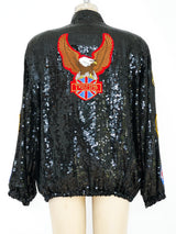 Sequin Race Car Patch Jacket Jacket arcadeshops.com