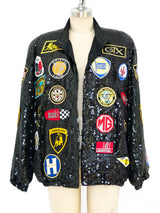 Sequin Race Car Patch Jacket Jacket arcadeshops.com