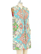 Mollie Parnis Printed Sleeveless Quilted Jacket Jacket arcadeshops.com