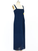 Nina Ricci Navy Empire Gown Dress arcadeshops.com