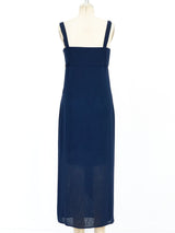 Nina Ricci Navy Empire Gown Dress arcadeshops.com