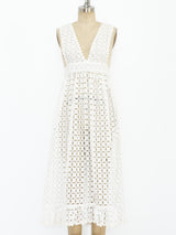 Eyelet Ruffle Dress Dress arcadeshops.com