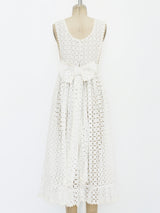 Eyelet Ruffle Dress Dress arcadeshops.com