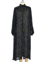 Polka Dot Pleated Chiffon Dress Dress arcadeshops.com