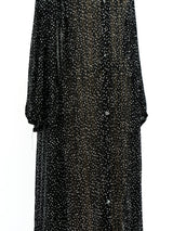 Polka Dot Pleated Chiffon Dress Dress arcadeshops.com