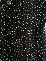 Polka Dot Pleated Chiffon Dress Dress arcadeshops.com