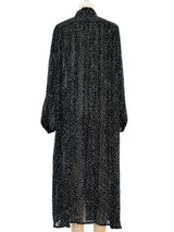 Polka Dot Pleated Chiffon Dress Dress arcadeshops.com