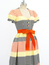 Larry Aldrich Multicolor Houndstooth Dress Dress arcadeshops.com