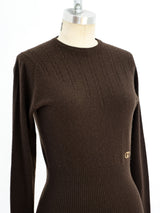 1970's Gucci Logo Cashmere Sweater Top arcadeshops.com
